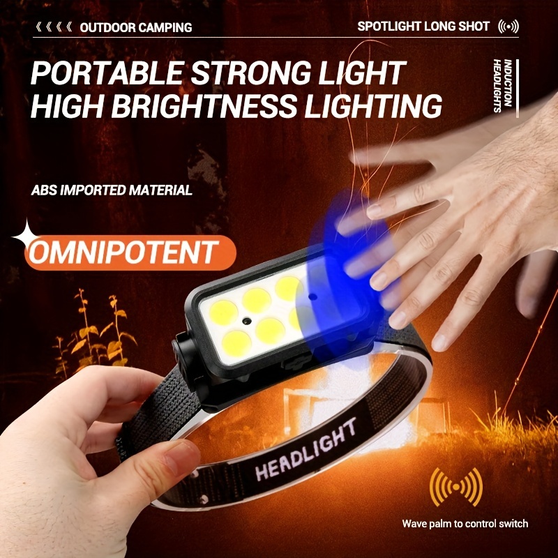 Lampe Frontale LED COB 1pc, Batterie Intégrée De Phare Rechargeable USB  Portable Pour La Pêche En Camping En Plein Air - Temu France