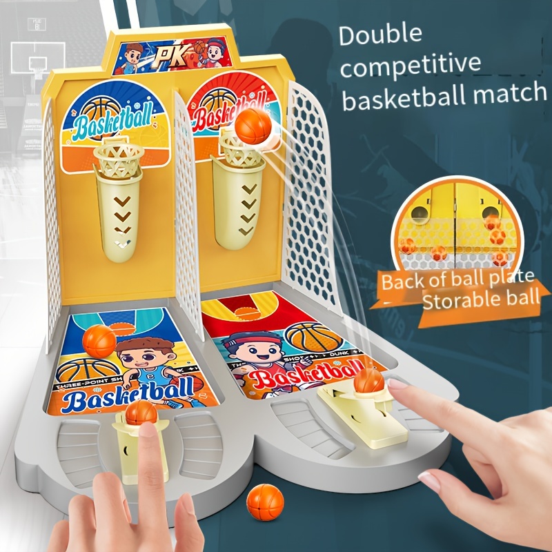 Mini-jeu interactif de table de jouet de basket-ball de jeu de basket-ball  de doigt pour 2 personnes 