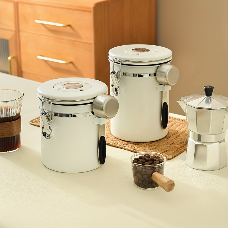Stainless Steel Airtight Coffee Container Spoon Storage - Temu Canada