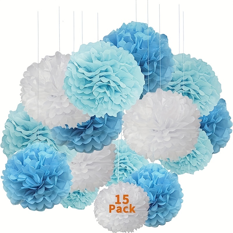 25pcs 25cm(10inch) Tissue Paper Pom Poms For Wedding Party