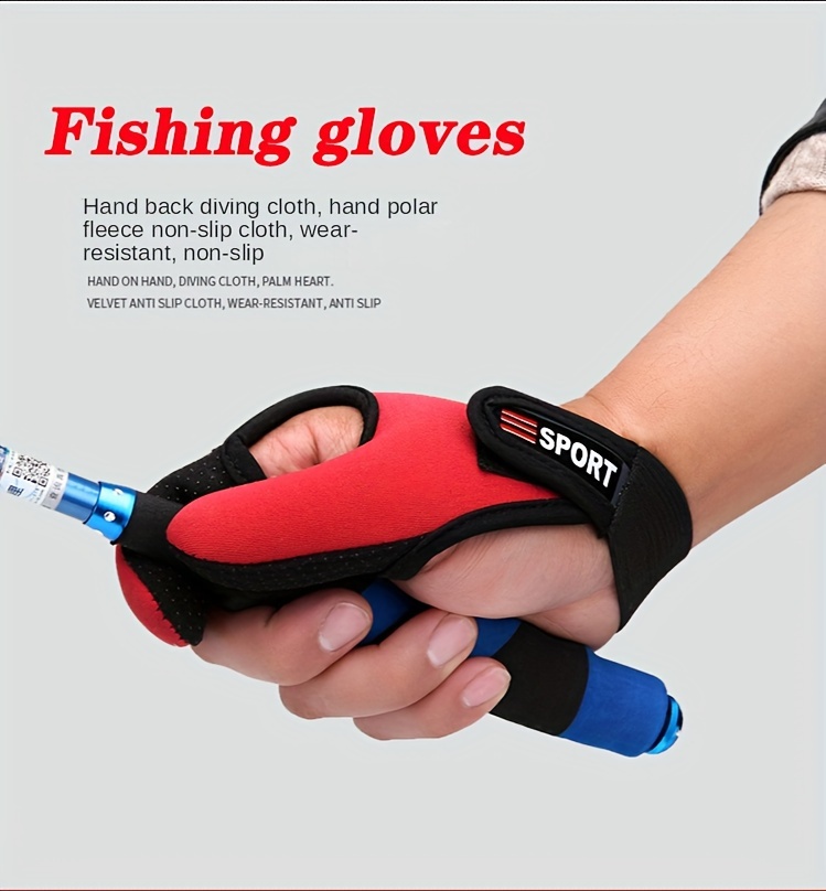 Fishing Gloves Single Finger Protector Durable Non Slip Breathable Surf  Casting