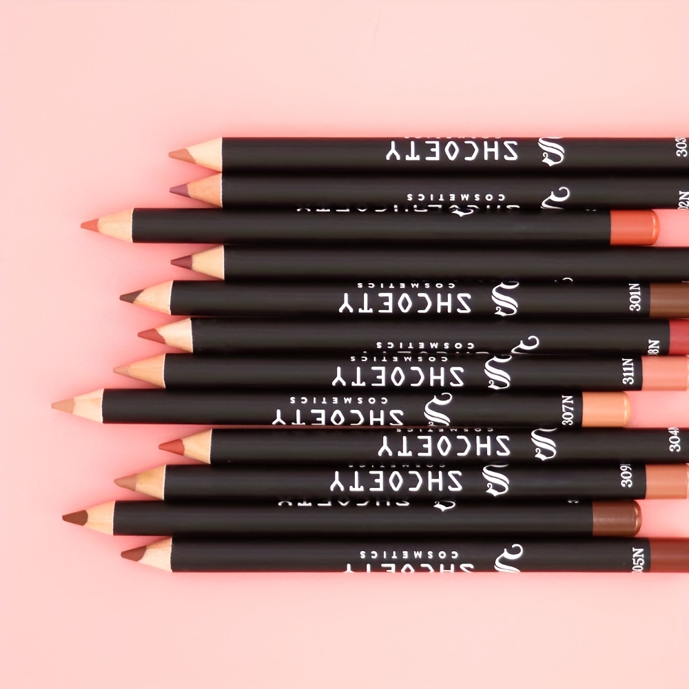 12-color Matte Lip Liner, Waterproof, Long-lasting And Non-fading Lip Liner, Non-stick Cup Not Easy To Take Off Makeup Valentine's Day Gifts