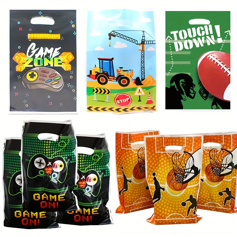 16 bolsas de regalo de fiesta de mineros dulces dulces dulces cumpleaños  videojuego fiesta niños favor bolsa pixel tema decoración