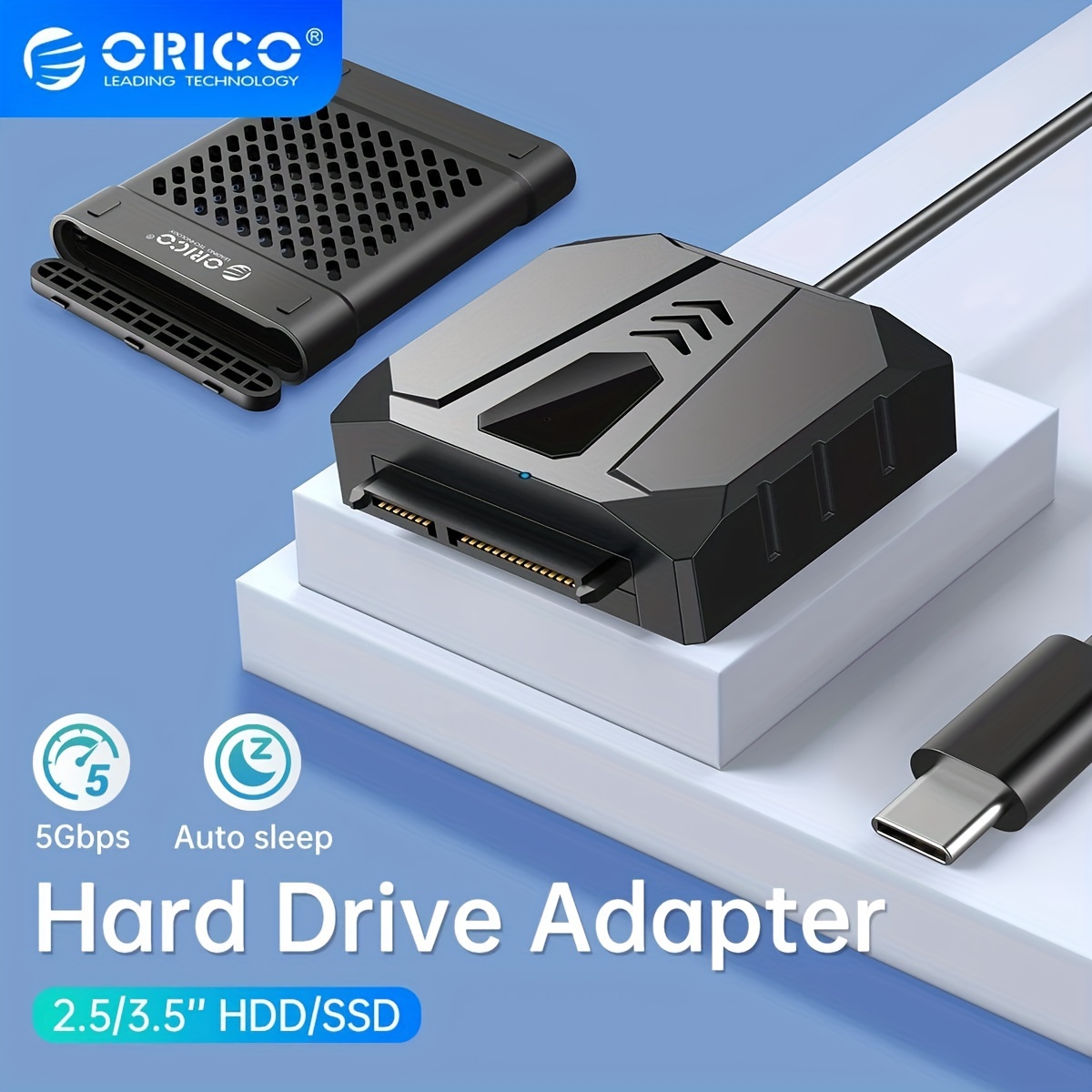 Adaptateur USB 3.1 type C vers SATA pour SSD / HDD 2.5' auto