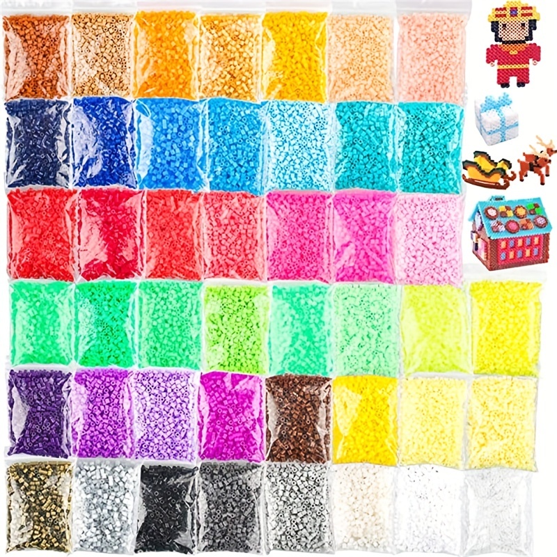 Mini Fuse Beads Multicolor Perler Beads Kit Compatible Hama - Temu