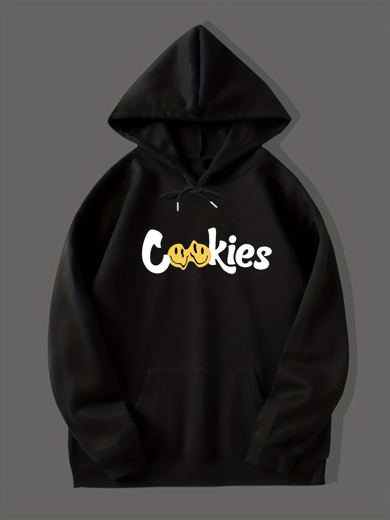 Drawstring Hoodie With Kangaroo Pocket, Men's Casual Solid Color Slightly  Stretch Hooded Sweatshirt For Spring Fall - Temu