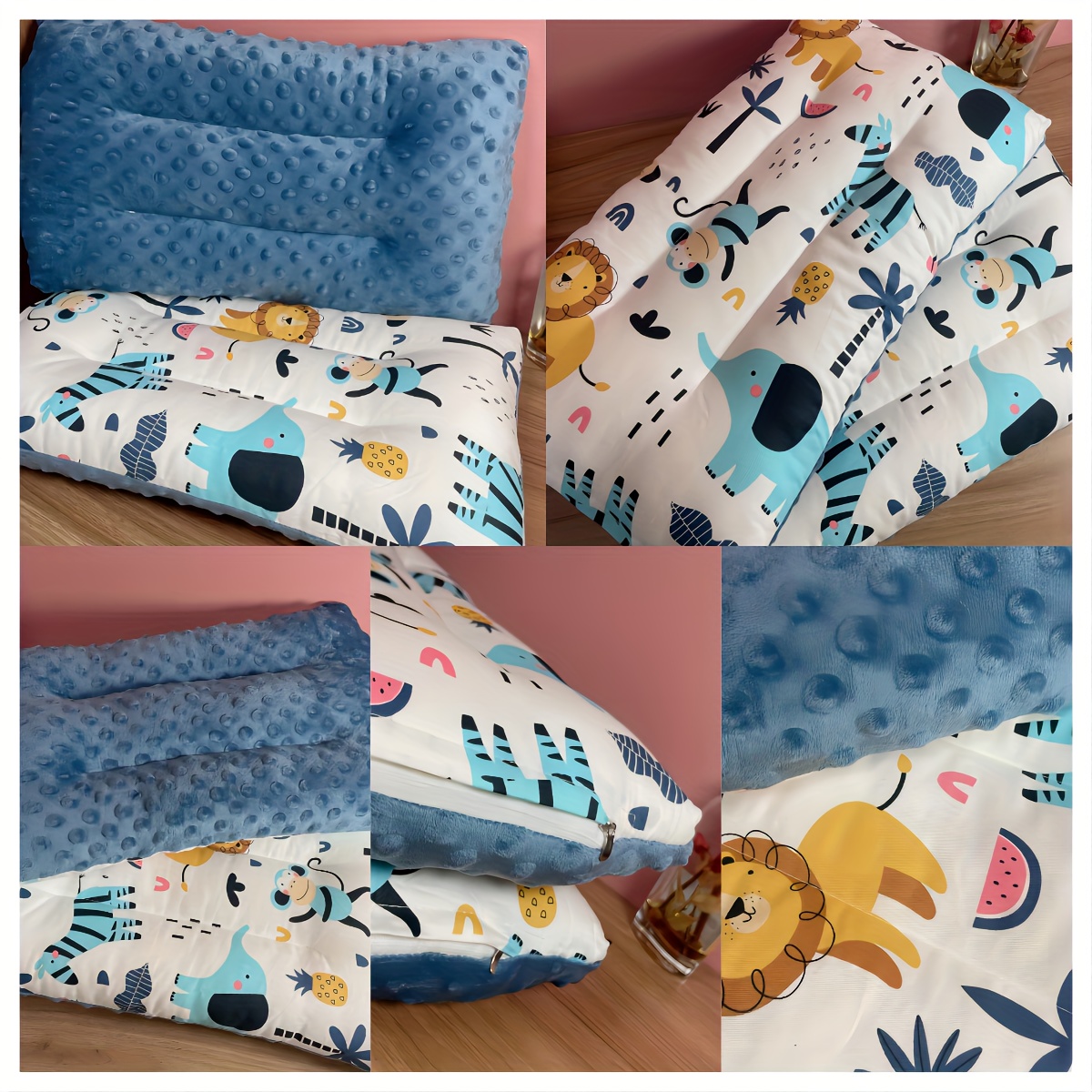 1pc Almohada Niños Reversible Patrón Súper Suave Lindo - Temu