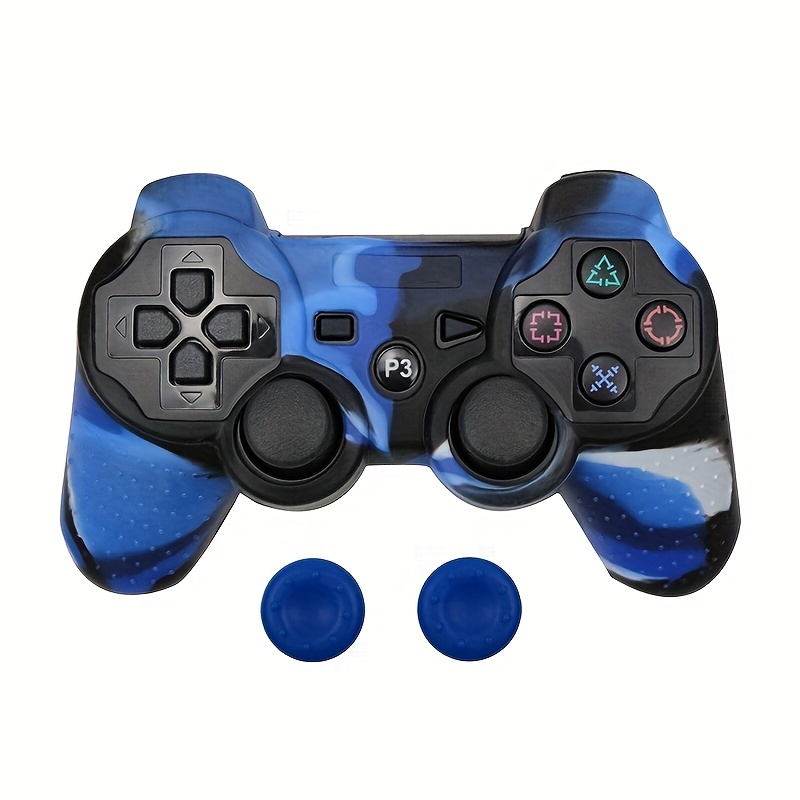 Kit 4 Capa Protetora Controle Playstation Ps5 Game Silicone Azul