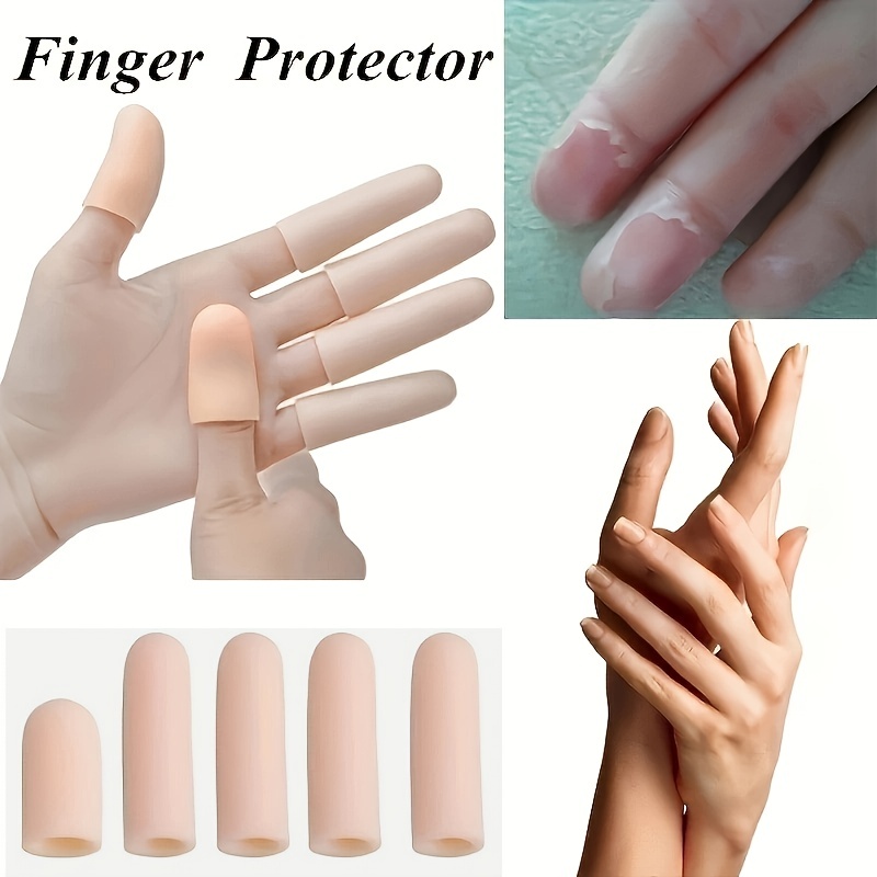1pair Silicone Moisturizing Finger Protection Cover