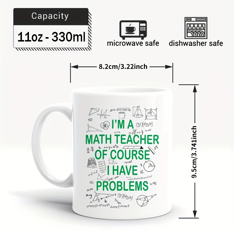 Tazza Divertente 11 Oz Insegnante Matematica Ovviamente - Temu Switzerland