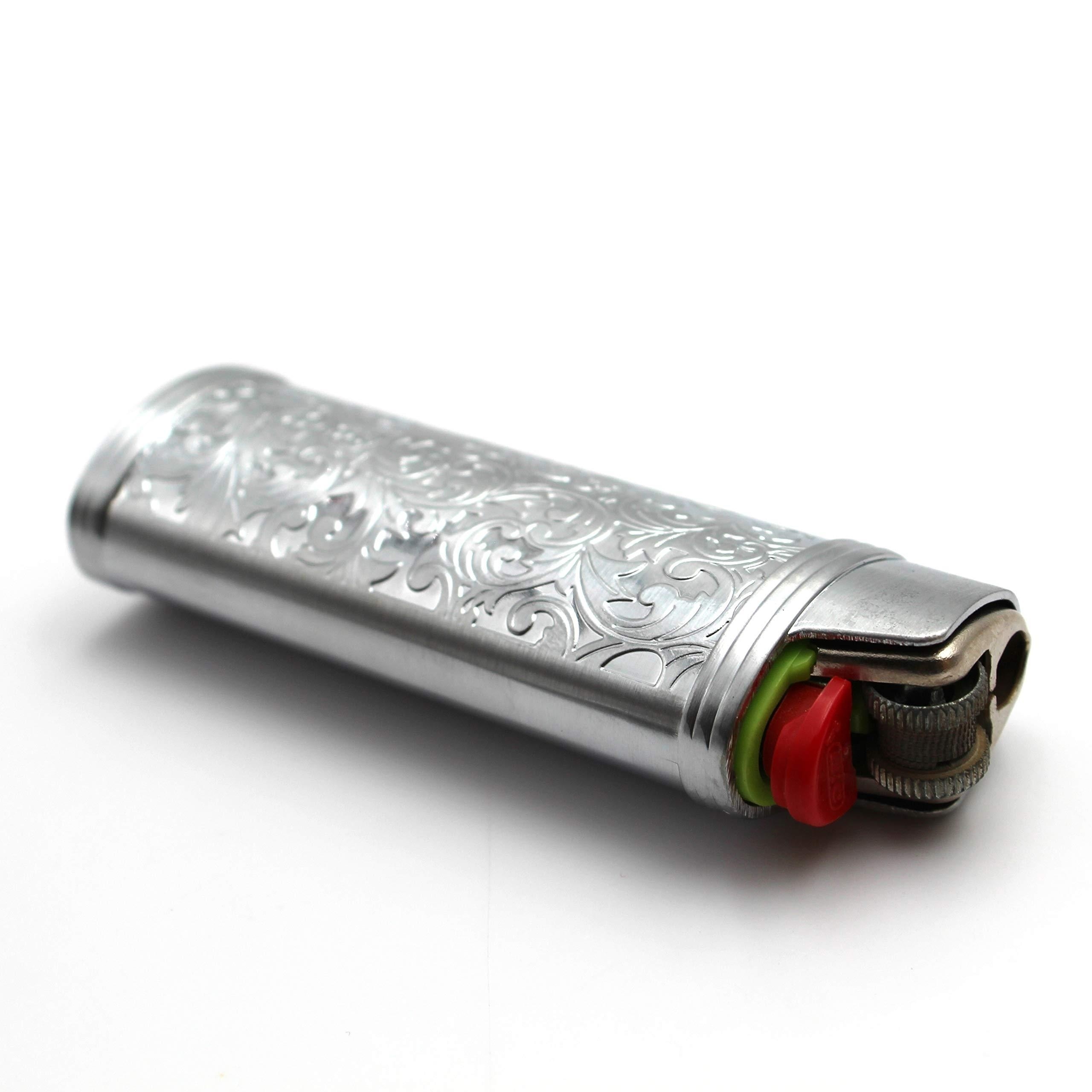 Silver Metal Bic Lighter Case