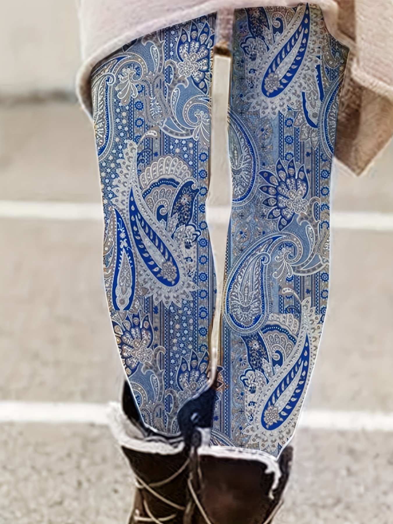 Geo Print Flare Leg Pants, Boho Forbidden Pants For Spring & Summer,  Women's Clothing - Temu