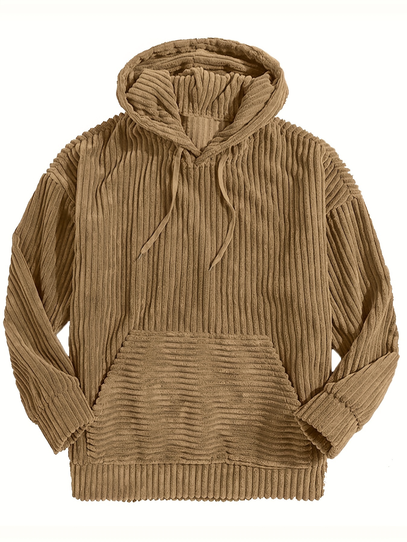 Vintage Corduroy Hoodies Men Men's Casual Pullover Hooded