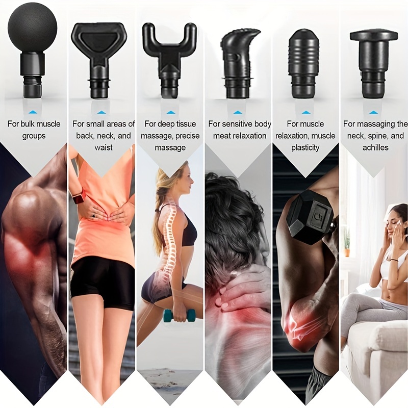 Muscle Massage Gun Deep Tissue for Athletes, Percussion Electric Massagers  for Neck Back, Shoulder Body Pain Relief, 30 Speeds Quiet Handheld Massager,  LCD Touch Screen with 10 Heads