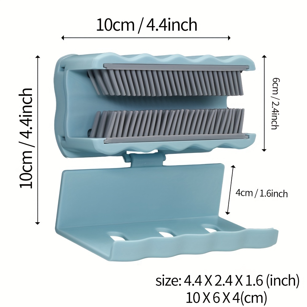 Wall Mount Hair Storage Brush Silicone Hair Stoppers Catcher Wall Mount Hair Collector for Bathroom Hair Trap for Shower Drain, Size: One size, Blue