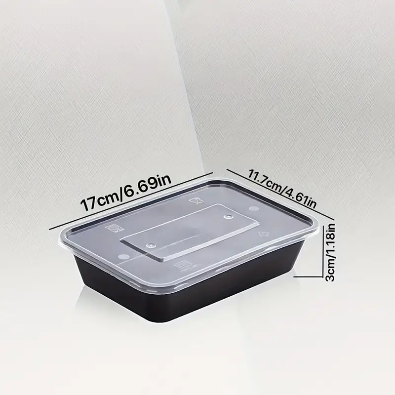 Meal Prep Containers, Large Black Square Boxes, Disposable Food Containers,  Disposable Plastic Containers, Kitchen Food Storage Containers, Disposable  Lunch Boxes, Used For Business And Outdoor Dining Box Sets - Temu