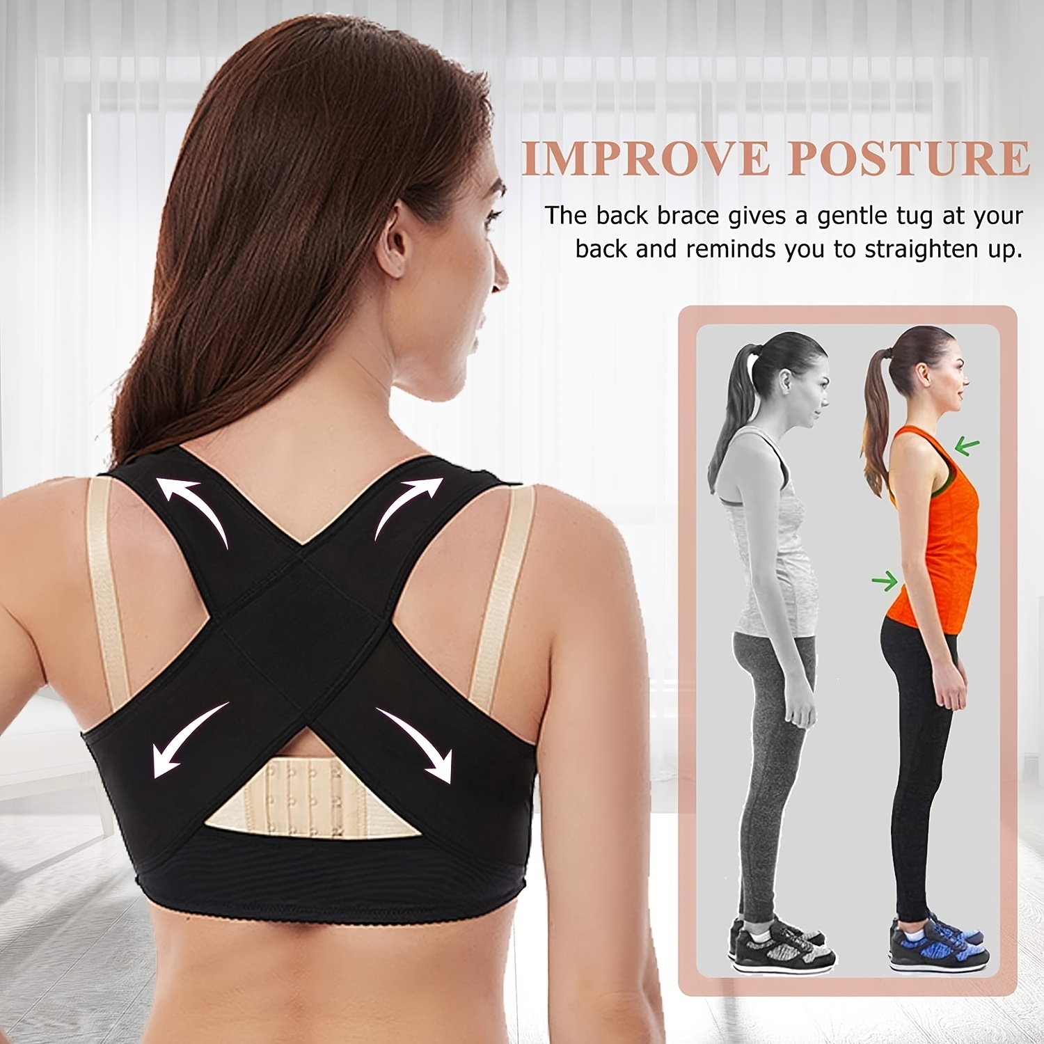Chest Brace Up for Women Posture Corrector Back Brace Push Up Bra Back  Chest Support Sleeveless Tank Top : : Health & Personal Care