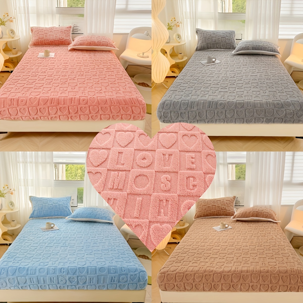 Bedding Quilted Mattress Cover Thicken Bed Sheet Single Queen King