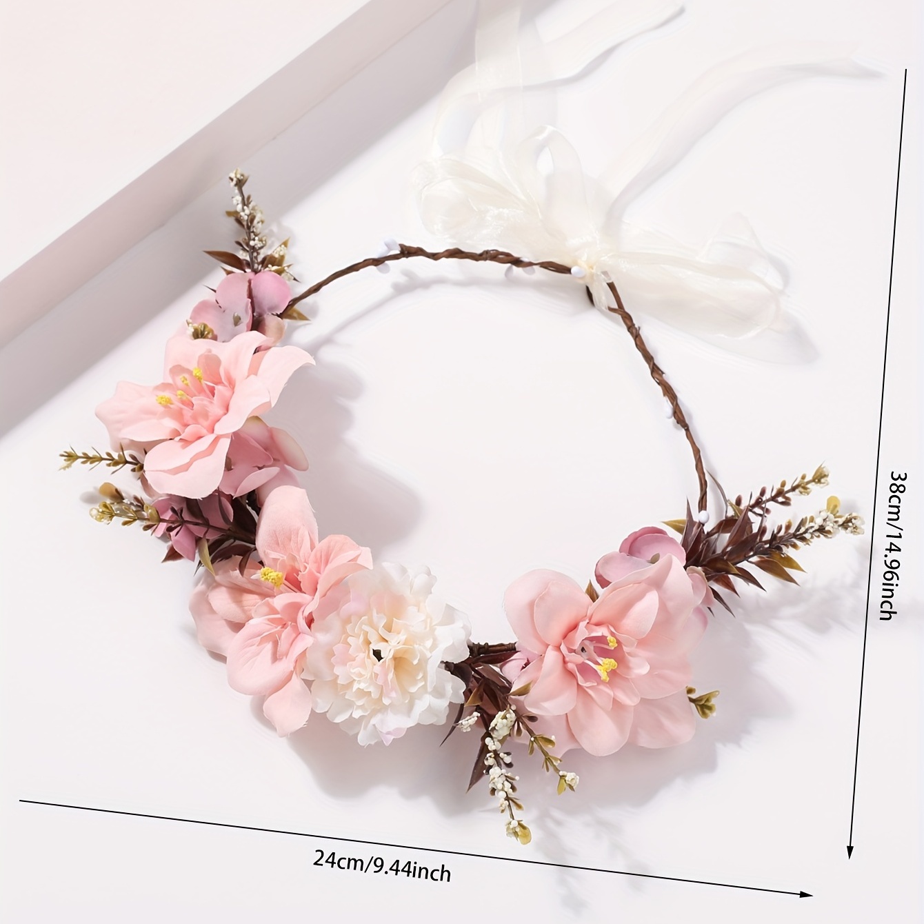 Boho Stretchy Headband Simulation Daisy Decor Hair Band - Temu