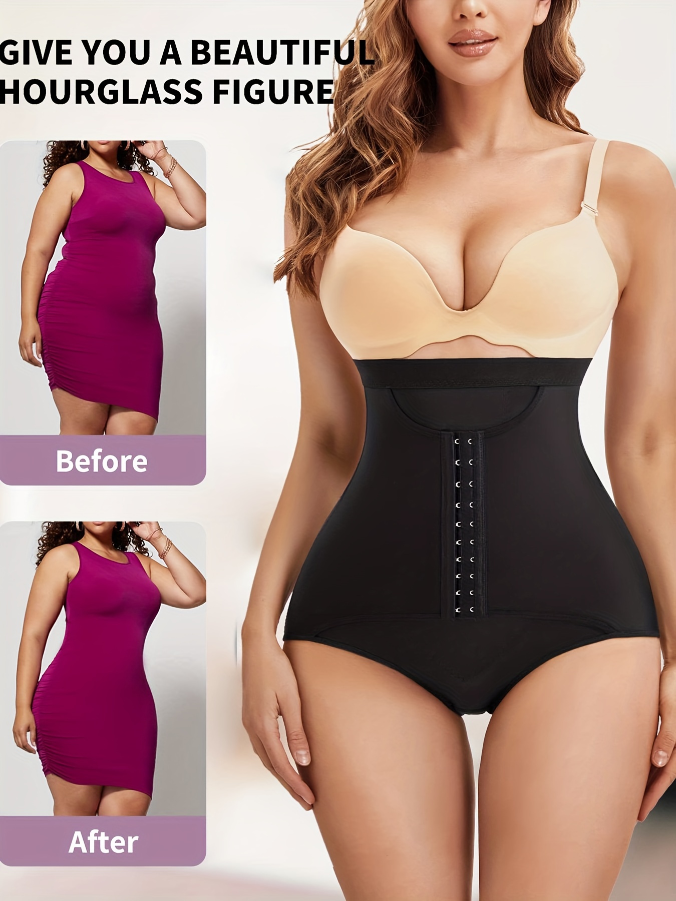 Shape Your Figure Instantly: Women's 2-in-1 Body Shaper Corset With Tummy  Control & Zip-up Fitness Workout Waist Trainer With Straps