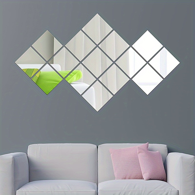 14 Stück Dreieck Acryl Spiegel Wand Aufkleber Abnehmbare - Temu
