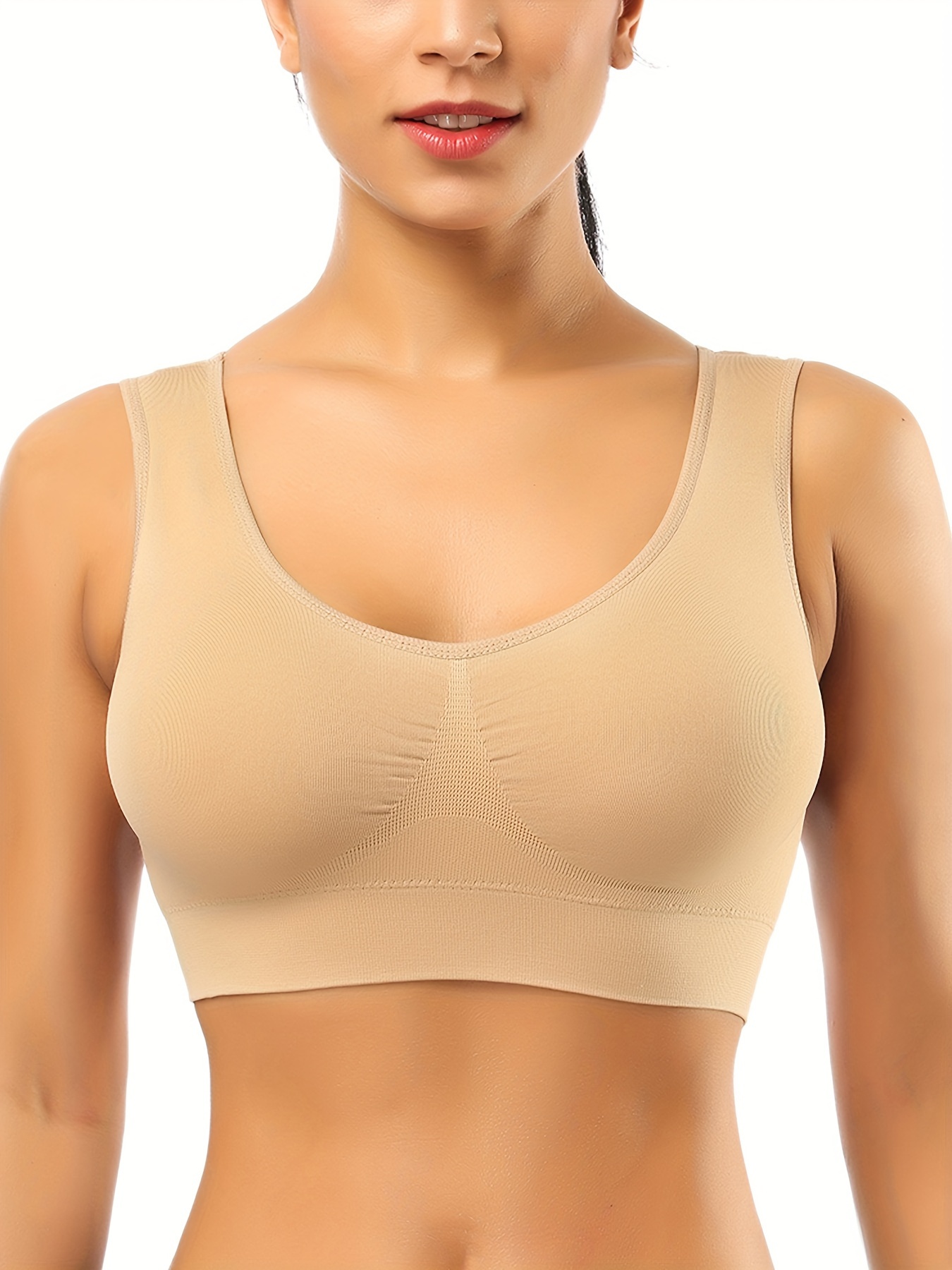 1pc Women's Front Closure Sports Bra Without Steel Ring, Adjustable,  Breathable, Comfortable, For Running And Yoga