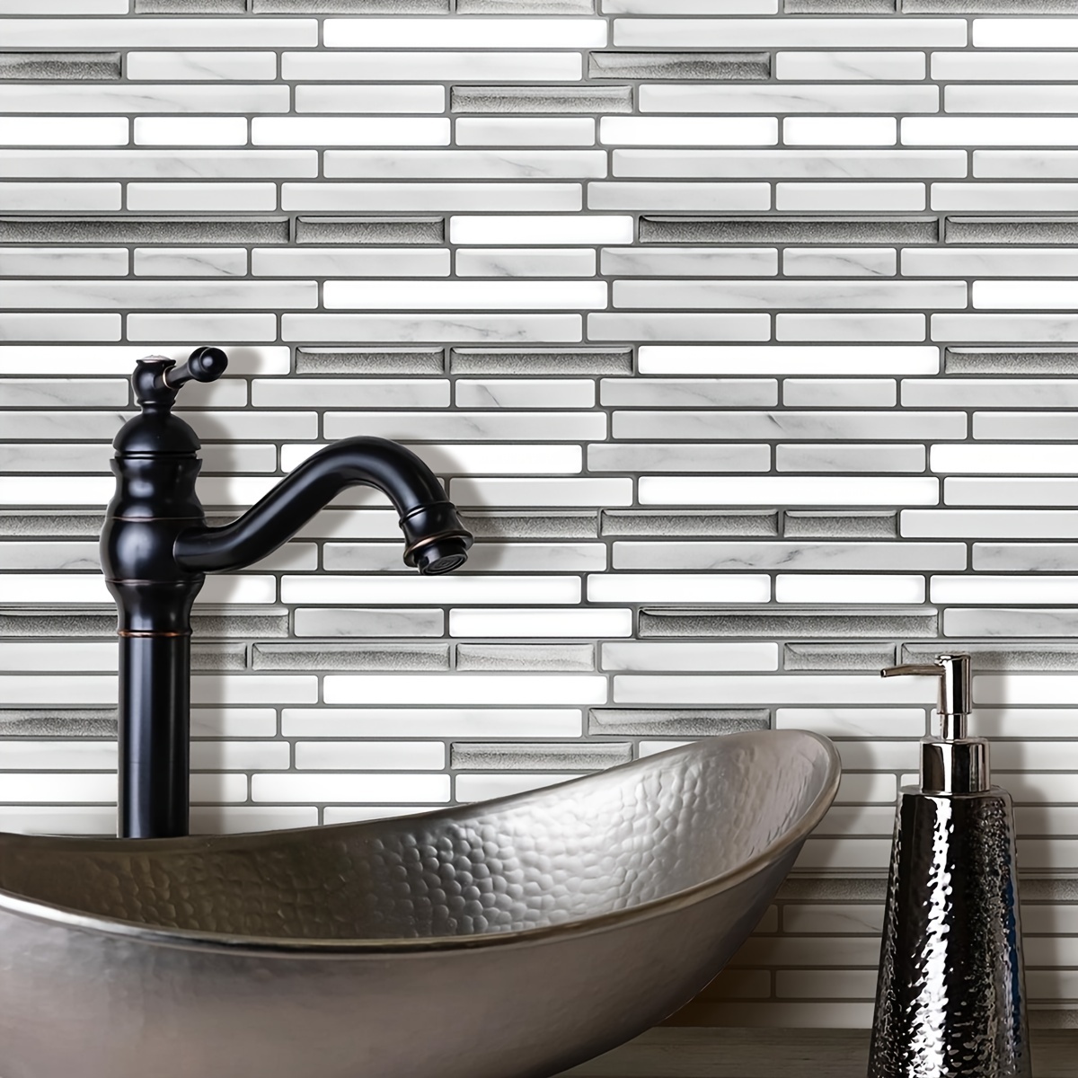 1/10 Hojas Peel And Stick Tile Backsplash 12 x 12 Vinilo - Temu