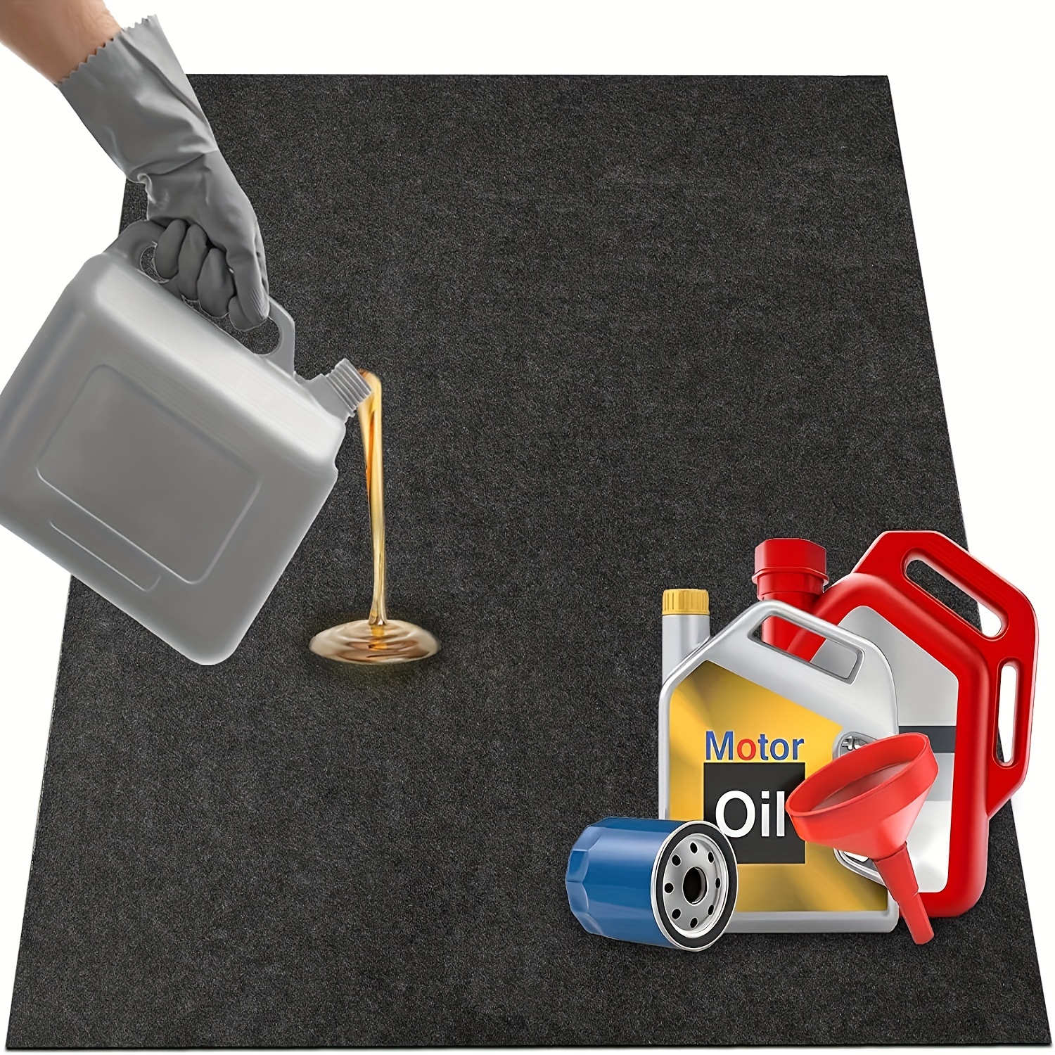 Absorbent Oil Mat in Reusable Washable/ Protects Driveway Surface