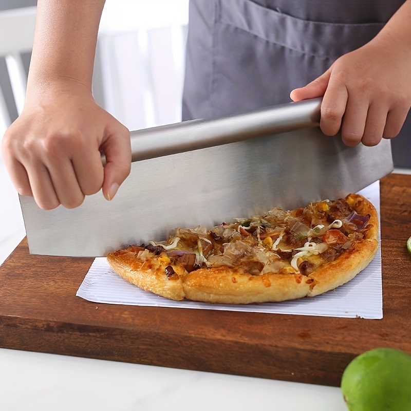 Cortador de pizza, cortador de pizza profesional de acero inoxidable de  grado alimenticio con cubierta protectora, cortador de pizza de mano para  todo