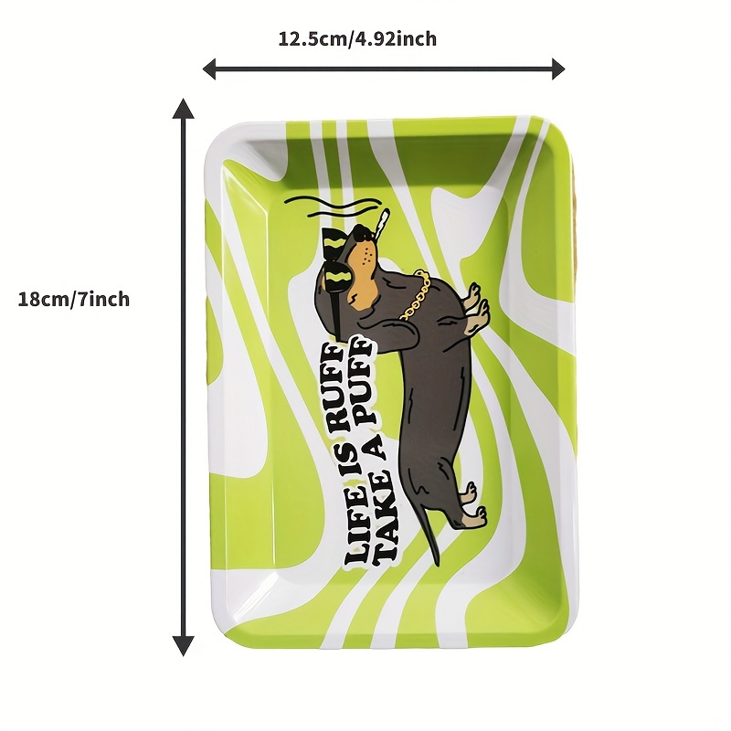2pcs Metal Rolling Tray Wake Up Tray Home Decor