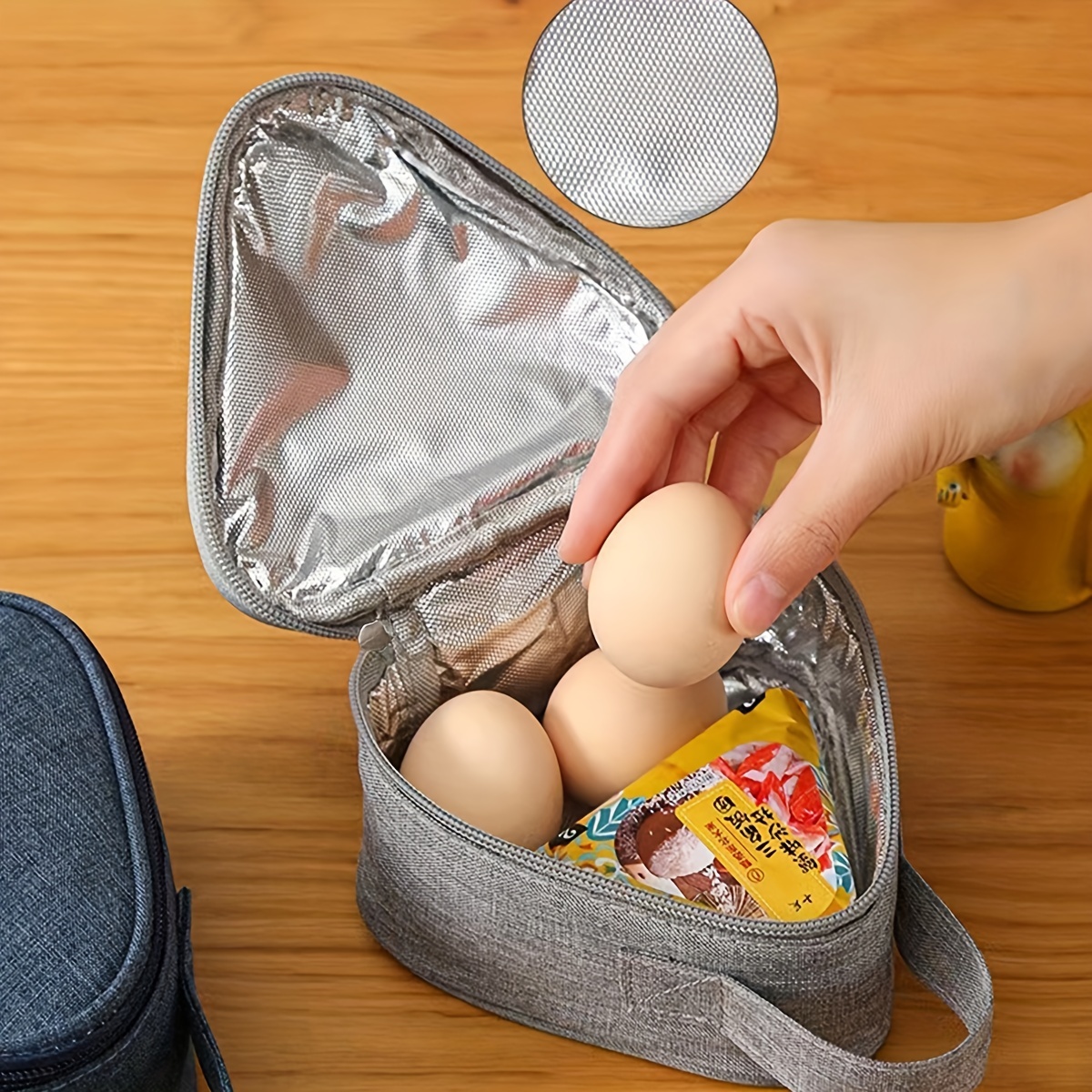 Breakfast Insulation Thermal Bag Mini Triangular Rice Ball Lunch Box Bags  Cute Portable Food Bento Fresh Pouch for Women Kids