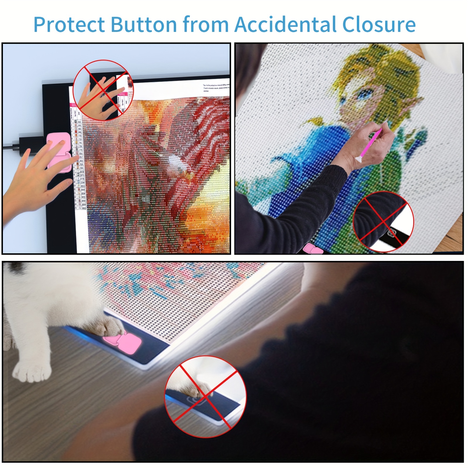 Diamond Painting Light Pad Switch Button Cover Apply To A3 - Temu