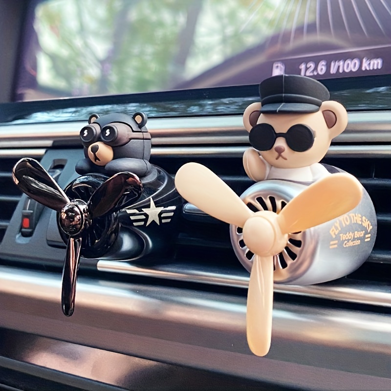  Fancemot Car Air Fresheners Teddy Bear Pilot Car Diffuser Cute  Car Perfume Funny Car Fragrance (Husky Dog-Green) : Automotive