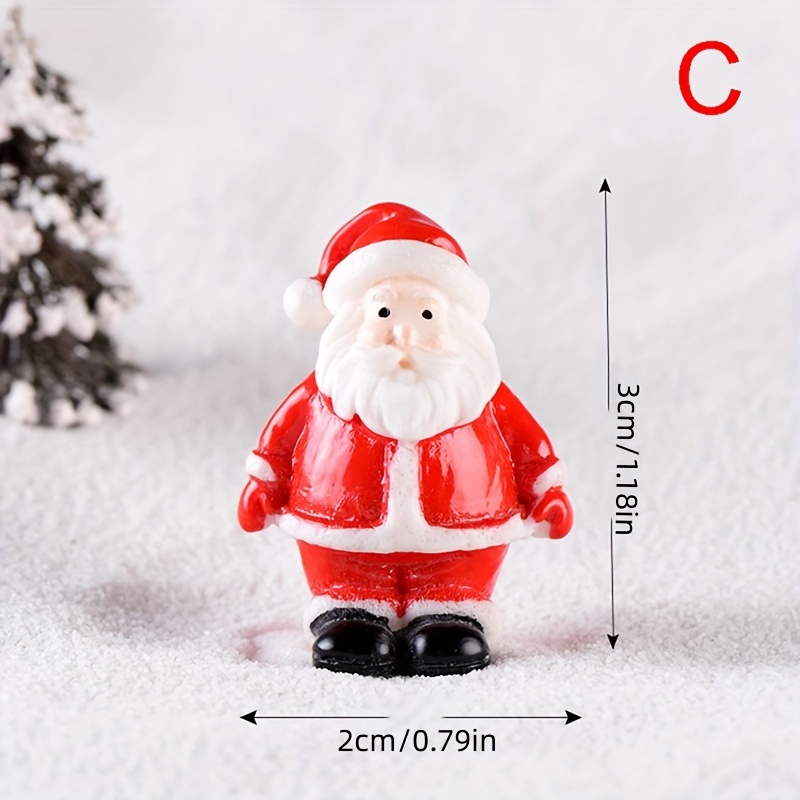 Christmas Micro Landscape Ornaments Santa Claus Cute Snowman - Temu