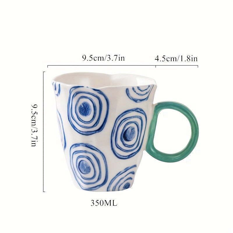 Ceramic Mug Creative Hand-painted Coarse Pottery Coffee Mug Office  Afternoon Tea Milk Cup Juice Cup Water Cup Household Goods