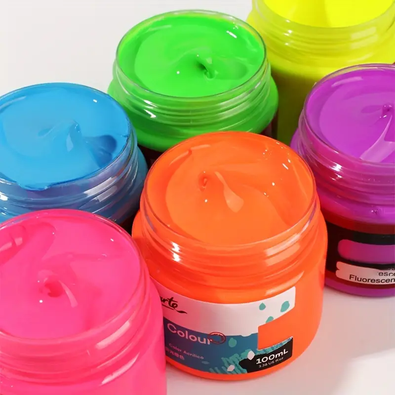 Flacone colore acrilico lucido fluo 100 ml - 0904 - Toy Color