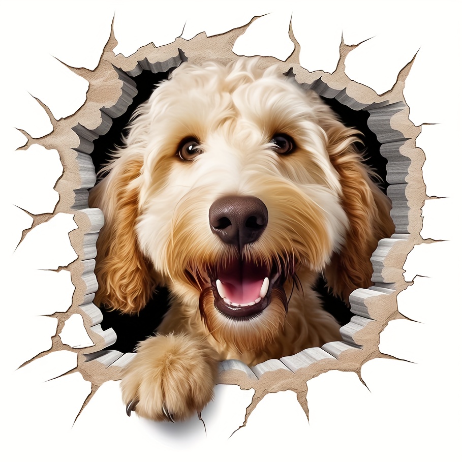 4in1 Goldendoodle Car Decal Animals Decal 3d Sticker Funny - Temu