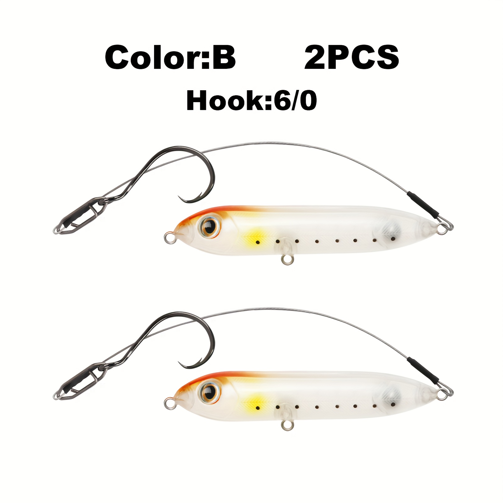 Fishing Hook Rigs Baitholder Snelled Fishing Hooks Saltwater Steel Wire  Leader Rigs for Bass Catfish Fishing Lure Rigs