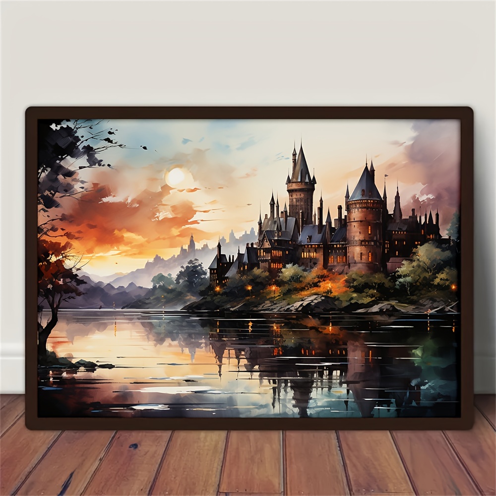 Canvas Poster Modern Art Magic World Castle Wall Art Print - Temu