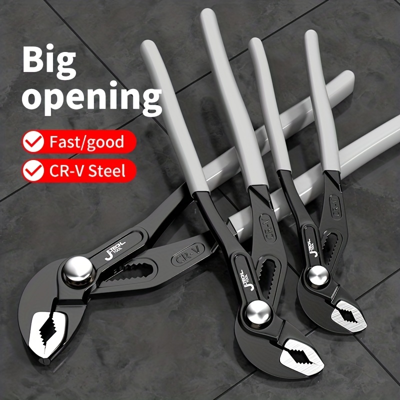 

Water Pump Pliers: Quick-release Plumbing Pliers For Adjustable Water Pipe Clamping & Multi-functional Kitchen Sink Spanner Wrench For Home Maintenance