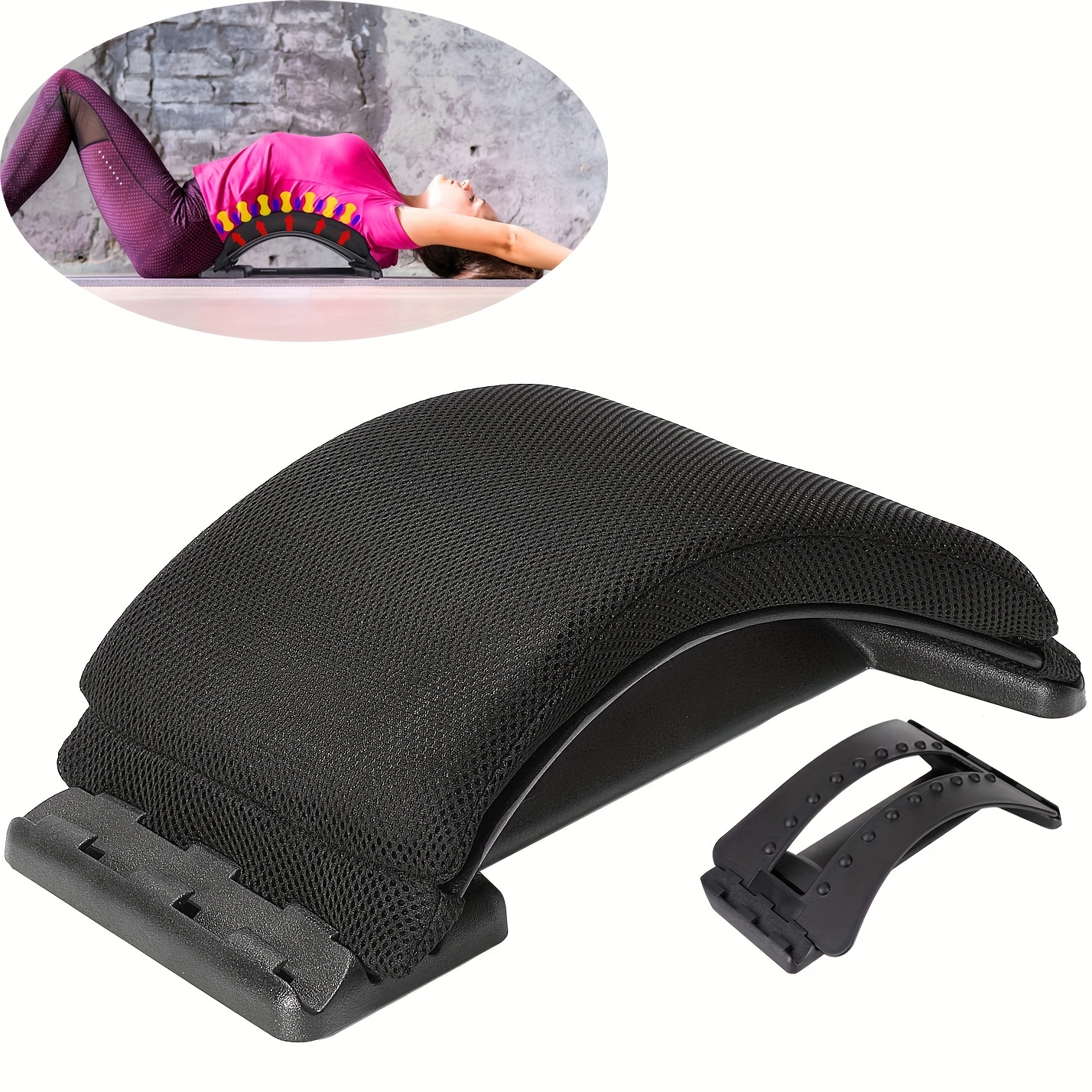 Inflatable Lumbar Pillow Adjustable Back Support Airbag Memory