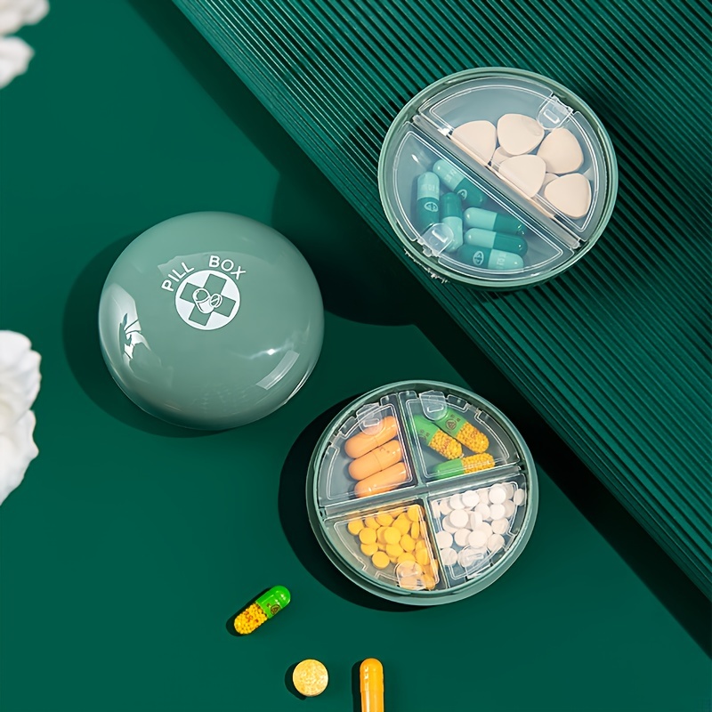 Round Shaped Mini Portable Medicine Box for Travel