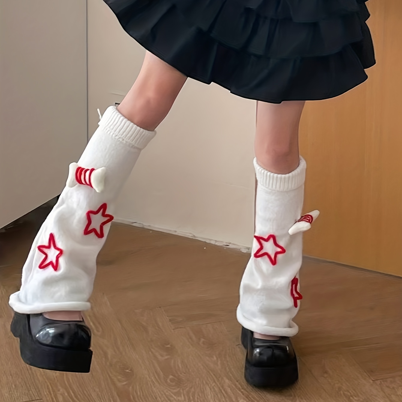 Star Pattern Leg Warmers Harajuku Style All match Knee High - Temu