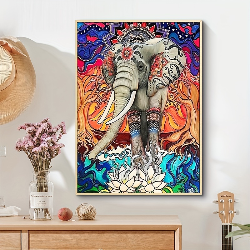 Diamond Painting Art Kits For Adults Elephant Diy 5d - Temu