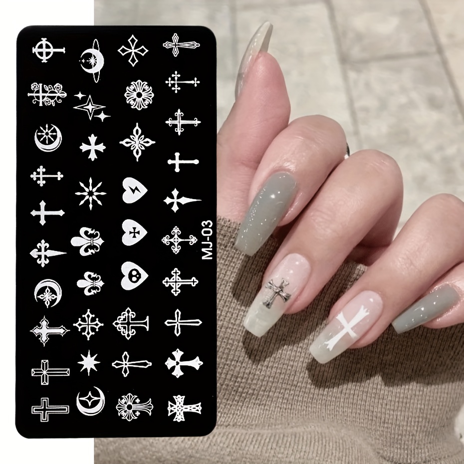 Y2k Heart, Leaf, Snake, And Skull Nail Art Stamping Plate - 3d Stencil Mold  For French Tips And Printing Tools - Temu Latvia