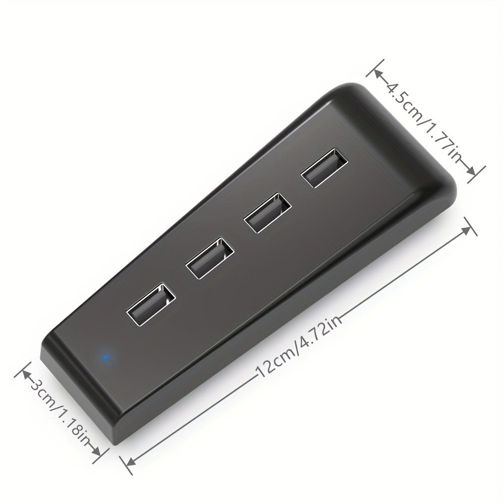 USB Extender USB 2.0 Hub Charger Extender High Speed Charger Port USB  Expansion Hub Splitter Charger for PS5 Slim Console