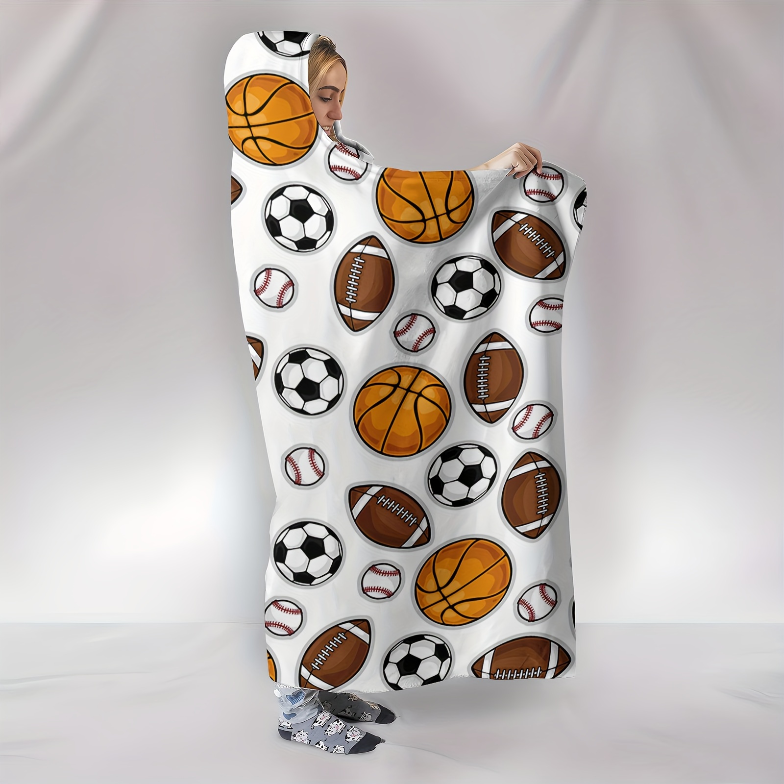 Hooded on sale soccer blanket