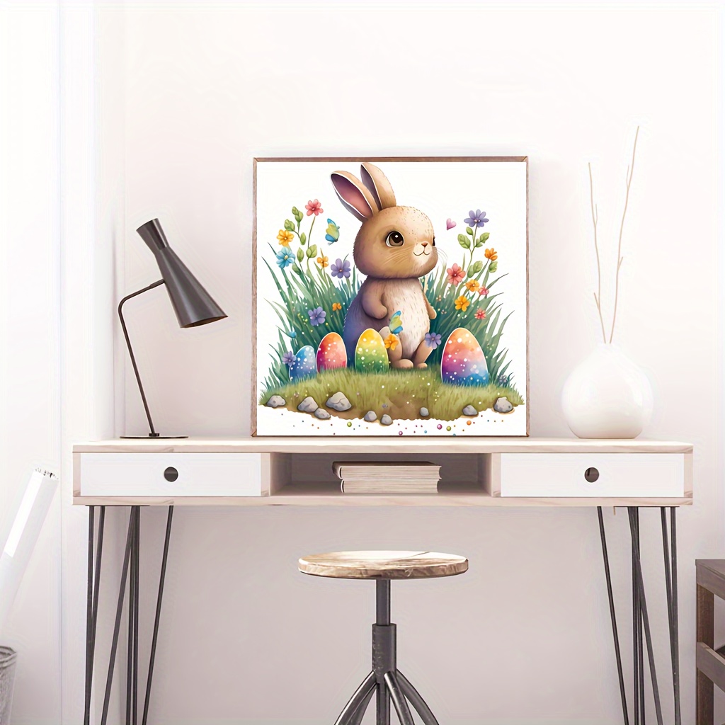 Easter Bunny Diy Diamond Painting Kit Easter Egg Bunny Desk