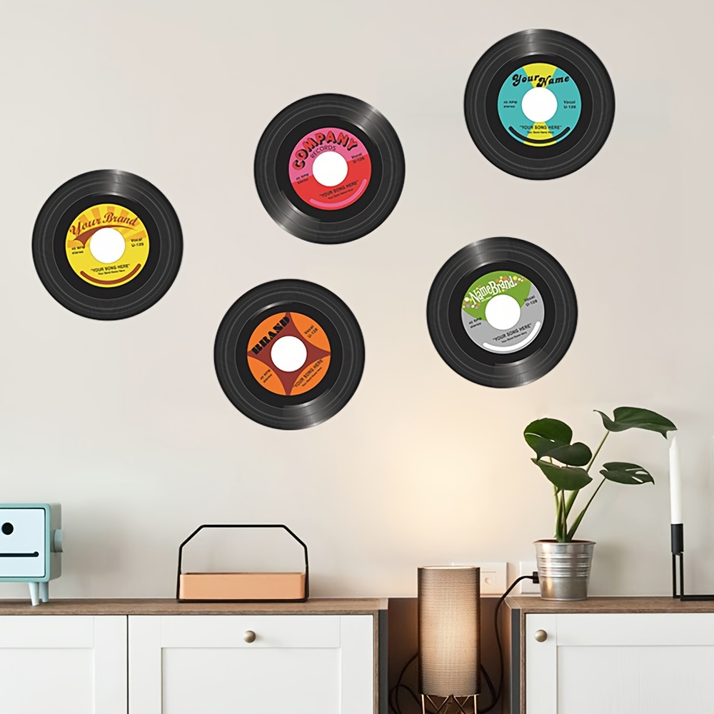 Blank Vinyl Records Decor Sticker Wall Collage Kit Aesthetic - Temu