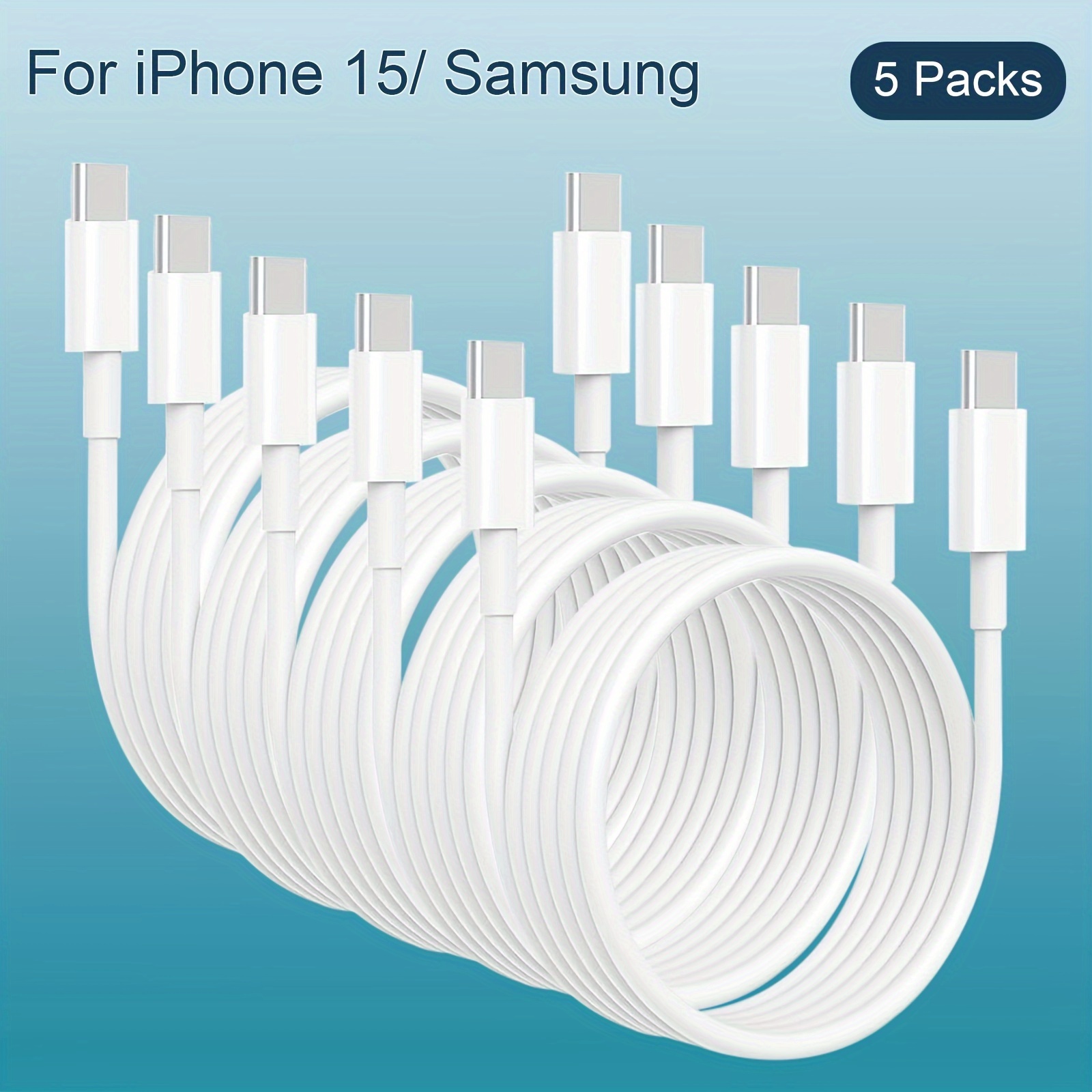 Chargeur complet pour iPhone 15 - Câble de 2m et chargeur mural